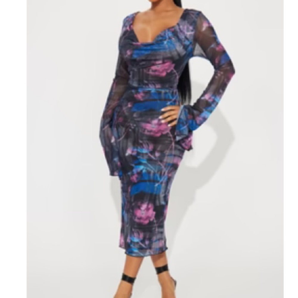 FN-Mesh MIDI Dress